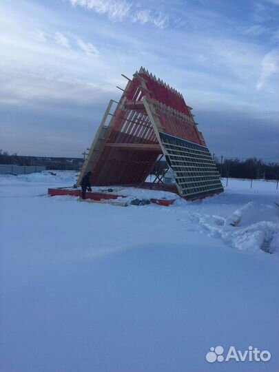 Строительство дома в стиле A-Frame