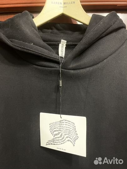 Худи Wang теплое с начесом оверсайз L