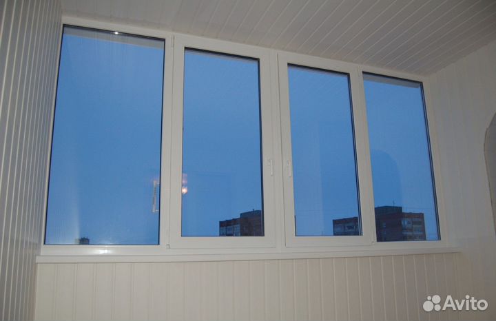 Пластиковые окна,лоджия 3000х1400