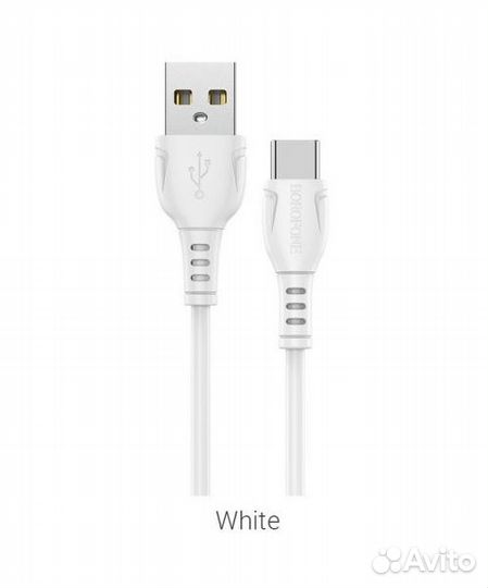 Кабель Borofone BX51 3.0A USB Type-C 1м (Белый)