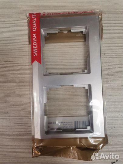 Рамка 2 поста Stark Werkel серебряный