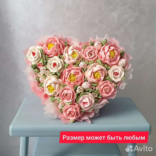 Зефир ручной работы, цветы из зефира