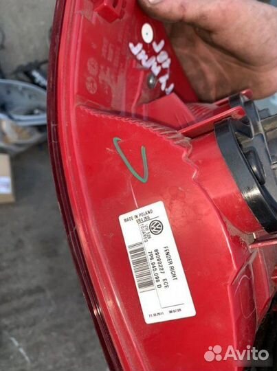 Фонарь задний правый Volkswagen Touareg 2014