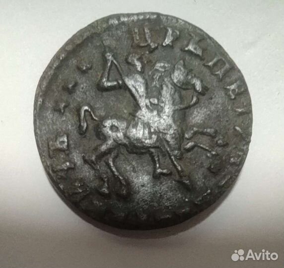 Монета копейка Петра 1