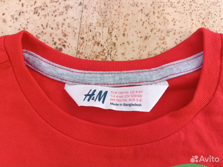 Лонгслив H&M 110, брюки 100