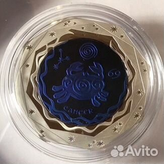 Монета Рак серебро тантал Казахстан 2018 год