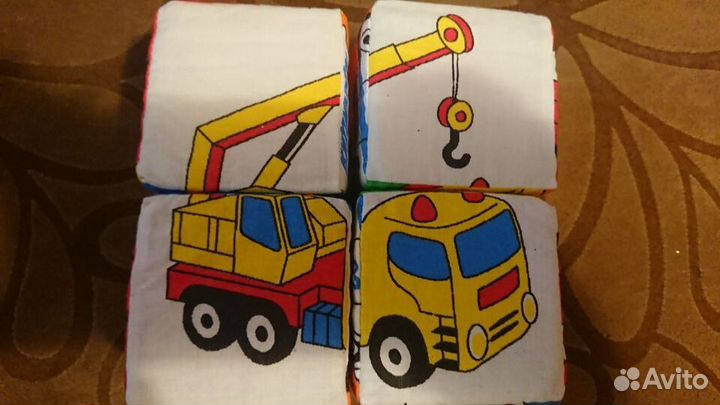 Кубики мягкие детские Машинки