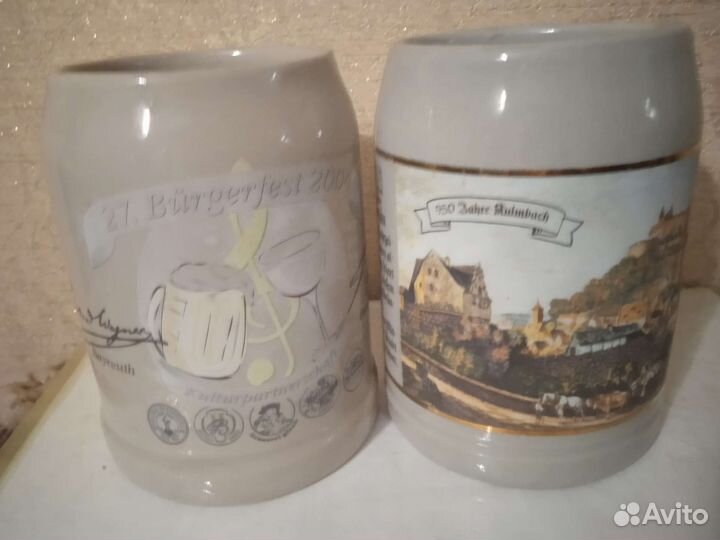 Новые 2 пивные кружки 0,5 литра. Германия