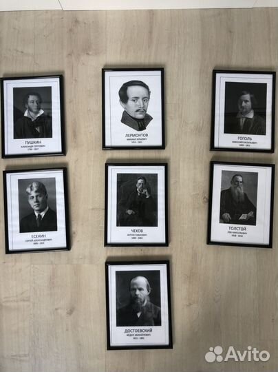 Продам портреты русских писателей