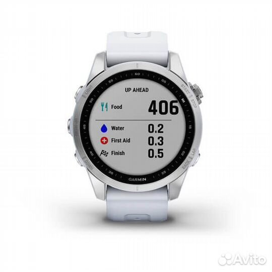 Watch Garmin Fenix 7S Silver with Whitestone Band