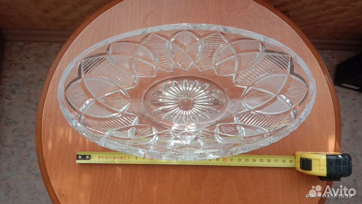 Хрустальная ваза-ладья СССР