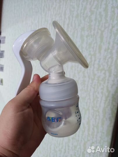 Молокоотсос avent ручной + пакеты для молока