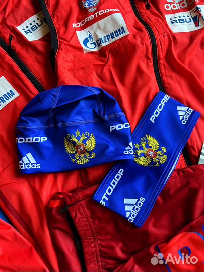 Разминка лыжный костюм adidas команды России RBU