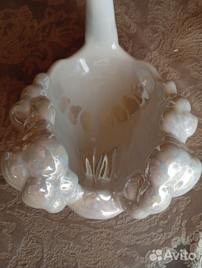 Ваза конфетница- Лебедь, фарфор, люстр. Киевский