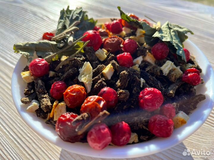 Иван-чай 500 г с шиповником,апельсином,смородиной