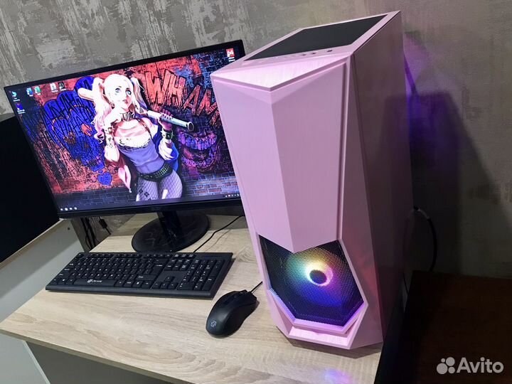 Игровой компьютер 16ядер/16гигов/gtx1060 розовый