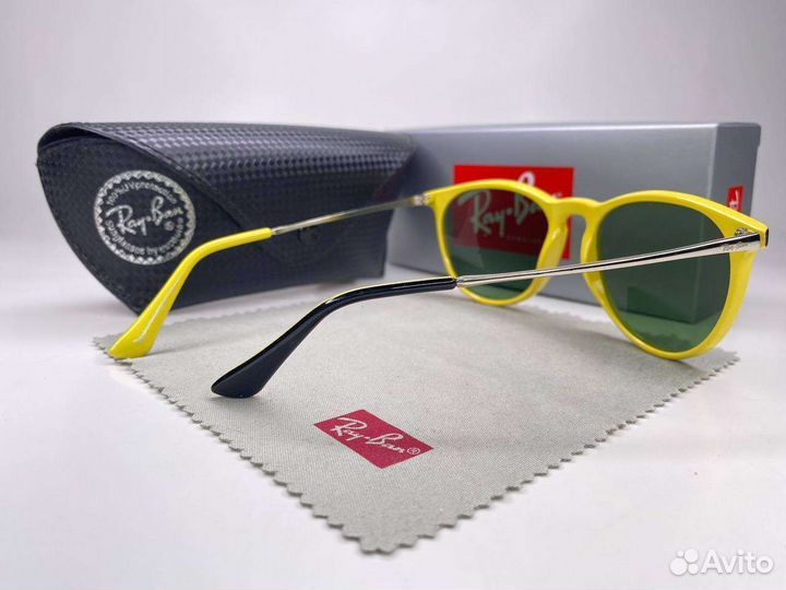 Очки Ray Ban Erika 4171 Yellow Зелёные Стекло