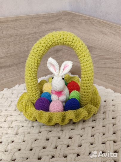 Пасхальная корзина ручной работы