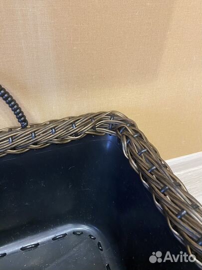 Корзина дровница из ротанга