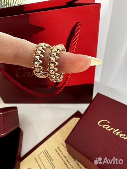 Серьги cartier clash розовое золото