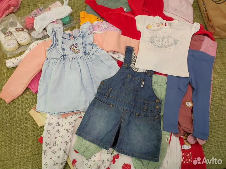 Пакет вещей для девочки 80-86-92