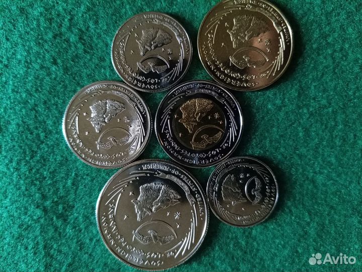 Монеты США резервация лос-койотес из 6 монет UNC