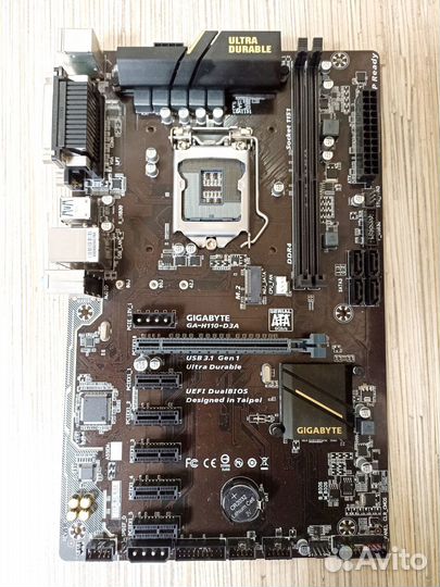 Нерабочая Gigabyte H110 D3A