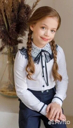 Школьная блузка Розовый какаду