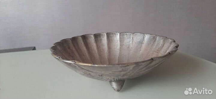 Конфетници в виде ракушки. Латунь. Посеребрение