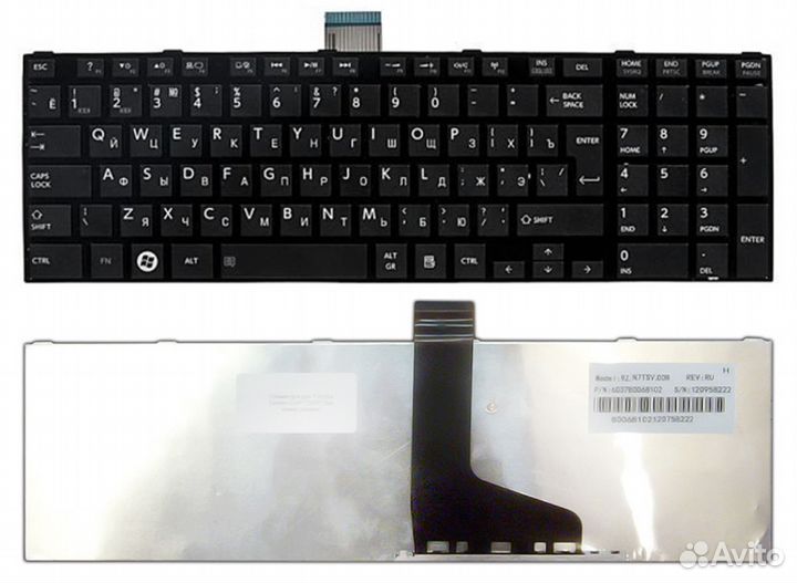 Клавиатура для ноутбука Toshiba C850, C855, C870