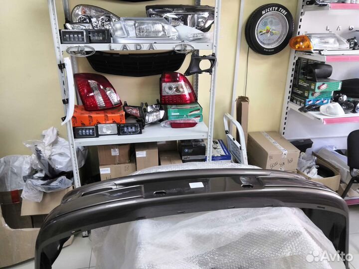 Бампер передний Ваз 2114 люкс птф в цвет