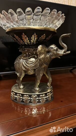 Фруктовница/конфетница из мраморной крошки