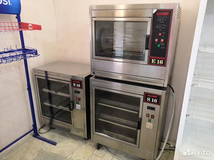 Гриль для кур Elektrofrigo E16 и тепловая витрина