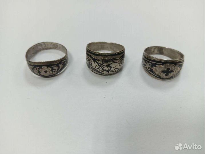 Кольца СССР 875 серебро