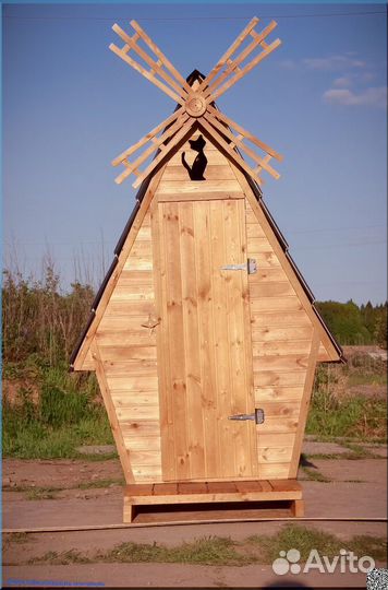 Уличный туалет деревянный ACC338