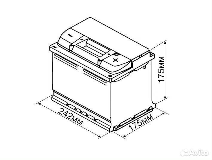 Greenler GSL620 62Ah 550A оп аккумулятор авто низк