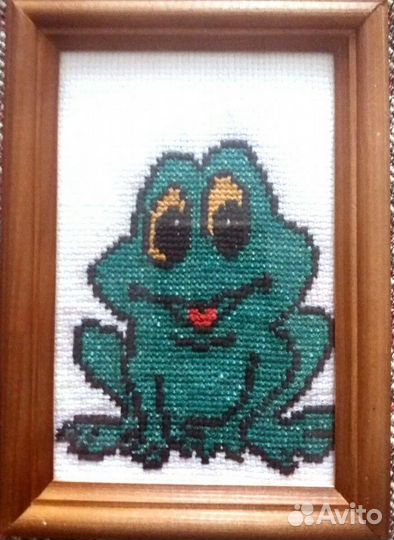Вышивка крестом «Лягушка-квакушка»