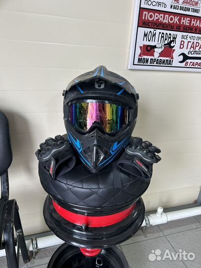 Шлем для мотоцикла кроссовый