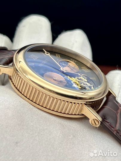 Механические часы Breguet коричневый ремешок