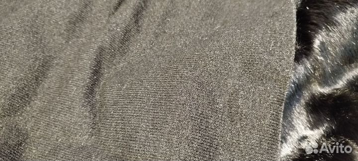 Искусственный мех отрез черный