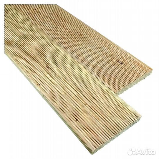Доска террасная лиственница гладкая/рифленная