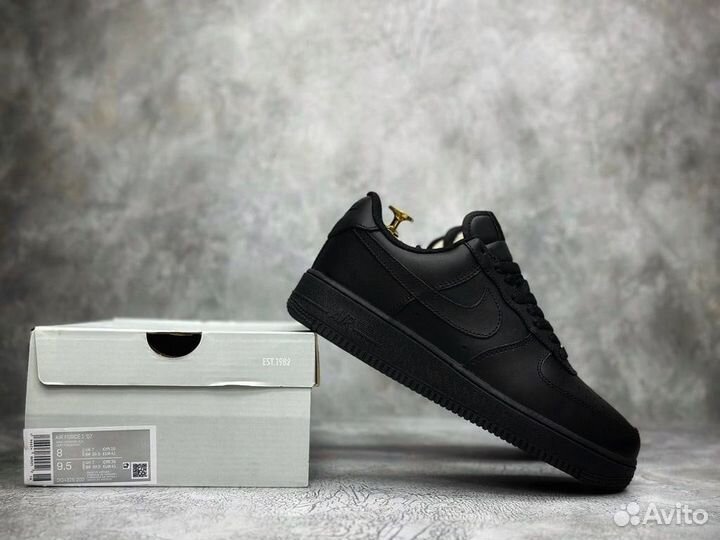 Кроссовки Nike air force 1 luxe black (люкс 40-45)