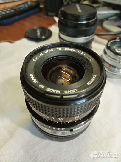 Объектив canon 28mm 2.8 FD