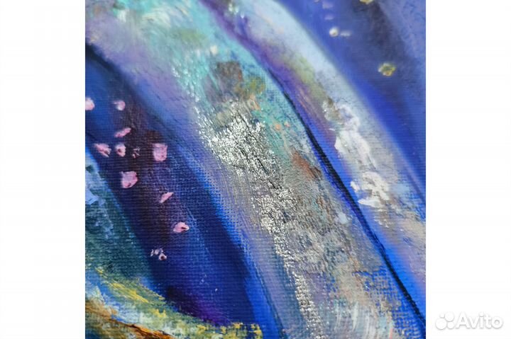 Картина Ангел над городом на заказ 40х40 см масло