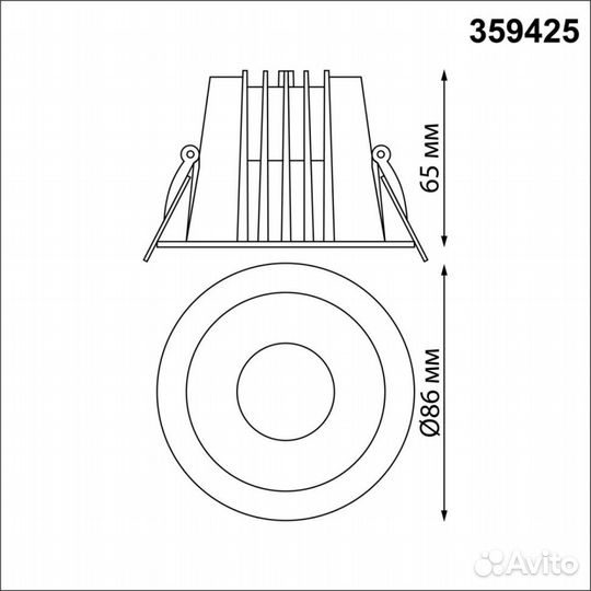 Встраиваемый спот novotech spot 359425