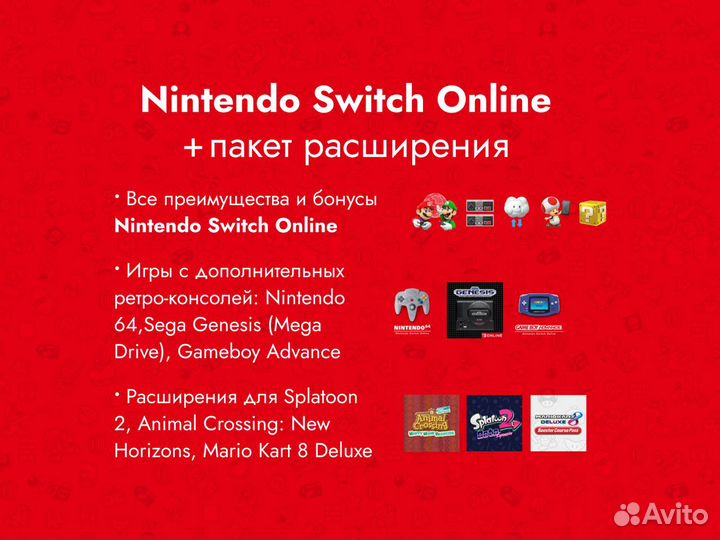 Nintendo Switch Online + Пакет расширения — 12 мес