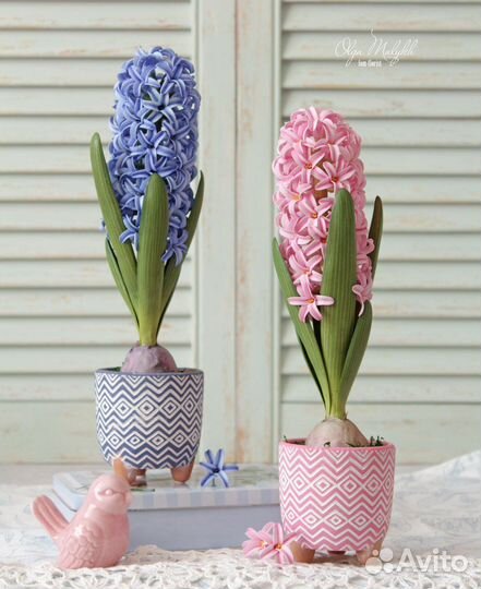Цветы ручной работы гиацинты из фоамирана