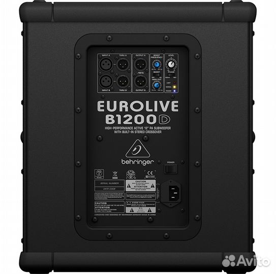 Сабвуфер активный Behringer B1200D PRO, 500 Вт