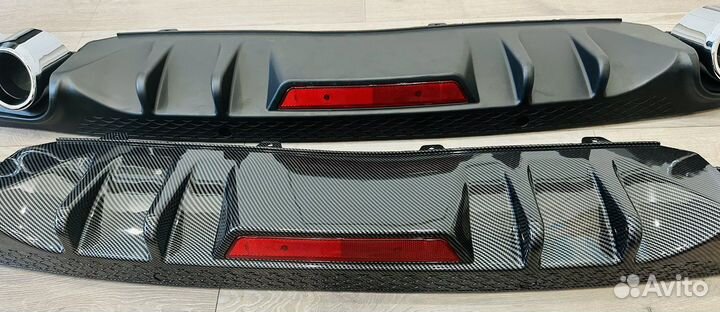 Накладка бампера Skoda Octavia A7 дифузор