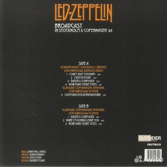 Виниловая пластинка LED Zeppelin - Broadcast In St